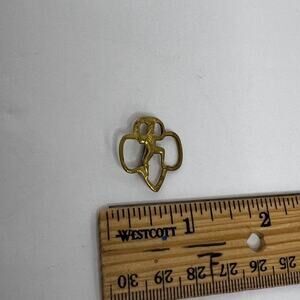Vintage Metal Girl Scouts Brownies Pin Gold Tone Original Logo